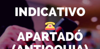 Indicativo Apartado Antioquia
