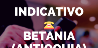 Indicativo Betania Antioquia