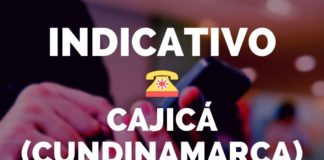 indicativo cajica cundinamarca