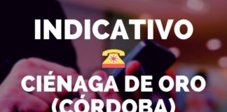 indicativo cienaga de oro cordoba