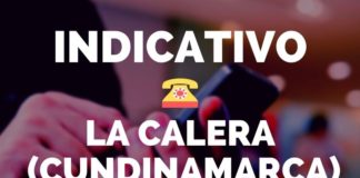 indicativo la calera cundinamarca