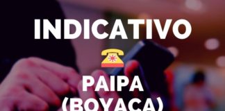 indicativo paipa boyaca