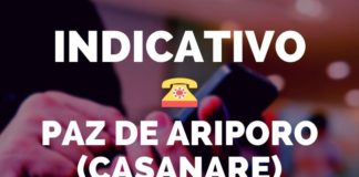 indicativo paz de ariporo