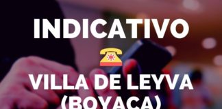 indicativo villa de leyva boyaca